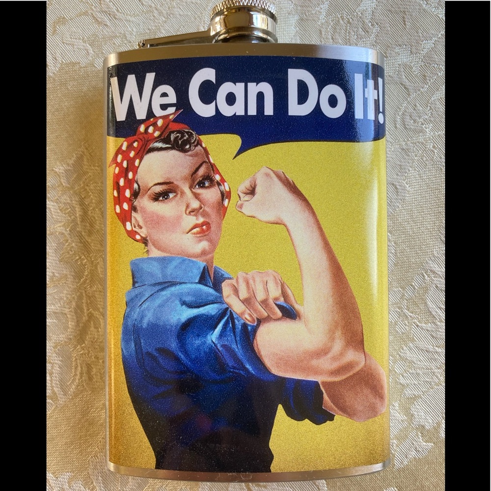 Rosie the Riveter Flask